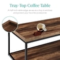 thumbnail image 2 of Best Choice Products 44in 2-Tier Rectangular Tray Top Coffee Table,  Accent Furniture w/ Metal Frame,  Shelf - Brown, 2 of 7