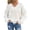 White, variant on Fringe Sweater for Women V Neck Long Sleeve Relaxed Fit Boho Casual Fall Winter Pullover (Yellow Free Size)