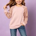 thumbnail image 2 of OGLCCG Girls' Sweaters Cable Knit Long Sleeve Pullover Sweater Casual Kids Fall Winter Crew Neck Jumper Top(Pink,9-10 Years), 2 of 7