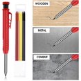 thumbnail image 5 of Paquete de 2 Lápices Mecánicos TANGJMXG de Carpintero Automáticos con Recambios Negro Amarillo Rojo, 5 of 5