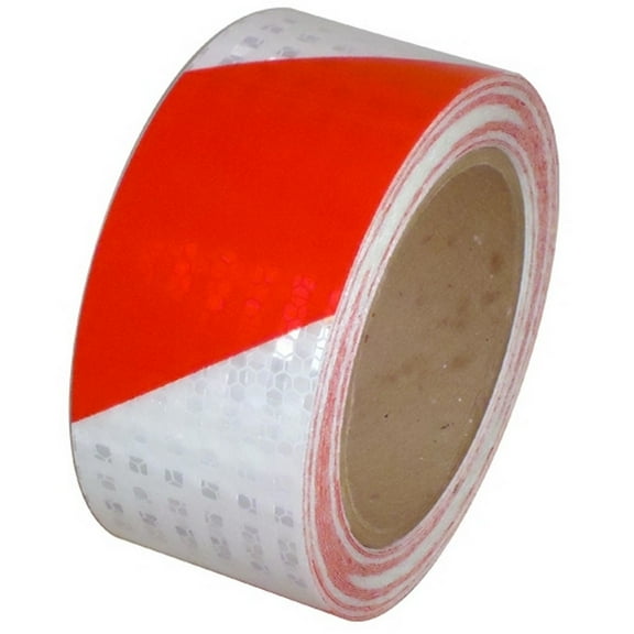 Red/White Super Bright High Intensity Reflective Tape 2" X 30 Ft Roll