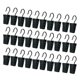 thumbnail image 3 of 60 PCS Drapery Iron Rings Anti-skid Curtain Clips with Hooks (Black), 3 of 3