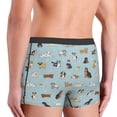 thumbnail image 3 of KLL Cartoon Doodle Puppy Men's Cotton Boxer Briefs Underwear-Large, 3 of 8