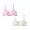 #02-Pink 1PCS & White 1PCS, variant on YAYUBA Girls' Training Bras,Soft Cotton Girls Bra, Secure Coverage Lightly Padded Bra for Girls, Stable Support for 10-18 Years Girls