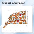 thumbnail image 4 of Yiaed Hot Dog Burger Print Turban Hat for Women Men Comfortable Adjustable Cleaning Working Cap with Sweatband, 4 of 4
