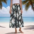 thumbnail image 2 of YABCSAZ Women's Wide Leg Pants Loose Casual Pants Plus Size Boho Pants Printed Drawstring Elastic Waist Lounge Long Trousers Soft Comfortable Capri Pants for Women, 2 of 8