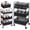 Black, variant on 2in1 Baby Diaper Caddy Organizer Cart 3 Tier Large Capacity Metal Utility Bedside Rolling Cart with Divider Newborn Registry Nursery Essential Must Have Crib Bedroom Baby Shower(Gray, Blue)