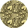 thumbnail image 1 of Ahgly Company Machine Washable Indoor Round Transitional Chocolate Brown Area Rugs, 4' Round, 1 of 7