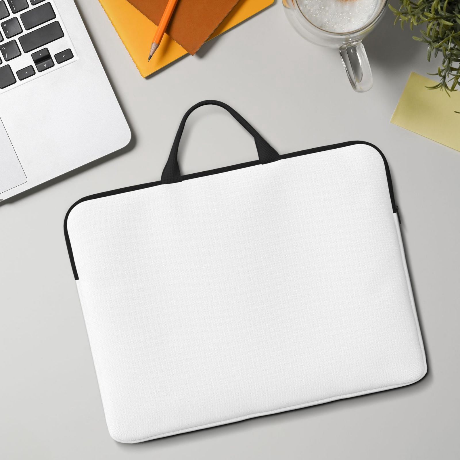 Laptop Sleeve Bag For Women Men 14inch Waterproof Durable Protective Computer Carrying Cover Handle Laptop Case Bag White