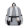 thumbnail image 3 of White and Copper Marble Pattern Backpack for School, Cute School Bag with Adjustable Shoulder Straps and Padded Back, 13.4"x11"x4.7", 3 of 5