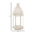 thumbnail image 3 of Zingz & Thingz Sublime Distressed White Large Lantern 16", 3 of 3