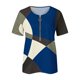 thumbnail image 4 of Fiudx Ofertas Flash Del Día Blusa Informal de Manga Corta con Cremallera y Cuello Redondo para Mujer, 4 of 5