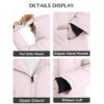 thumbnail image 3 of WenVen Girl's Winter Coat Padded Puffer Jacket Fleece Windproof Parka with Removable Hood Pink 8Y, 3 of 8