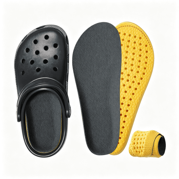 DUPAI Comfort Insoles for Clogs - Soft and Breathable Shoe Insoles Designed for Clogs - Trim to Fit Insert with U Heel Cup for All Day Comfort (Dark Gray, Us M 9-9.5 / W 10.5-11)