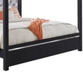 thumbnail image 4 of Abrie Solid Wood Canopy Queen Bed, Button Tufted, Touch LED, Dark Gray- Saltoro Sherpi, 4 of 5