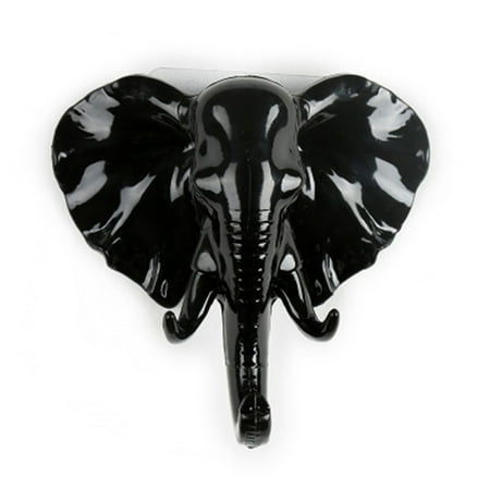 

1 Set Adorable Elephant Shape Hanger Hook Creative Wall Mounted Plastic Wall Hook for Home