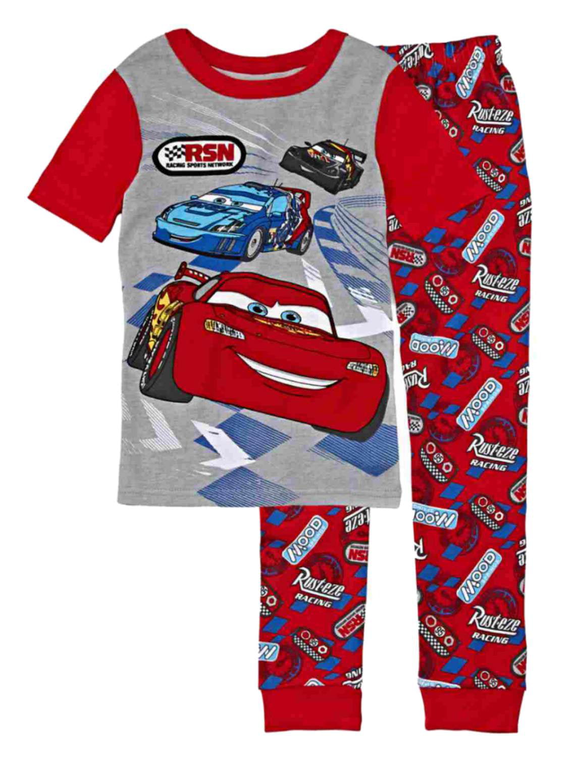 Cars Lightning McQueen Boys Pajama Set Size 4T Tow Mater Fillmore  Disney Pixar 