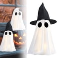 thumbnail image 2 of Cute Glowing Ghost Halloween Figurine – Black Outdoor and Indoor Decor with Glow-in-the-Dark Effect for Garden and Porch, 2 of 8