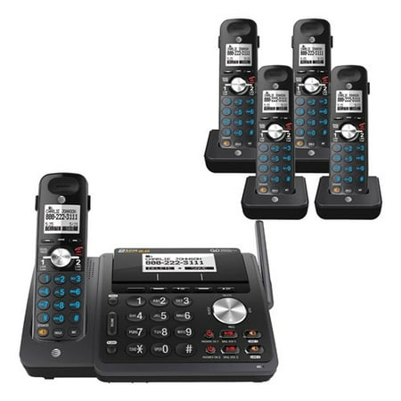 AT&T TL88102 + (4) TL88002 2-Line Digital Answering System w/ Dial