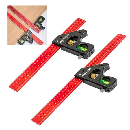 

12 Inch Heavy Duty Combination Square Aluminum Alloy 45°/90°Woodworking Square Tool Multifunctional Rafter Combo Square Measuring Tools