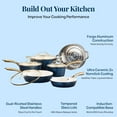 thumbnail image 3 of Gotham Steel 10 Pc Hammered Pots and Pans Set Non Stick, Easy Clean Kitchen Ceramic Cookware Set Nonstick, Long Lasting Pot and Pan Set with Skillet, Sauce Pan, Oven Safe, No Forever Chemicals, Navy, 3 of 7