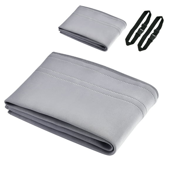 KFFKFF Air Conditioner Hose Insulation Wrap, Portable AC Vent Sleeve, Jersey and Sponge, 56.69×20.66×0.18 in, Gray