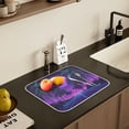 thumbnail image 5 of Yayeee Dish Drying Mat for Kitchen Counter 16" x 18" Microfiber Super Absorbent Coffee Decorative Pad, Green Digital Art, 5 of 9