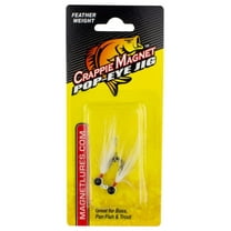 Leland Lures Crappie Magnet Pop-Eye Jig 1/46 oz White, 87496