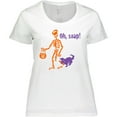 thumbnail image 3 of Inktastic Oh, Snap Skeleton Women's Plus Size T-Shirt, 3 of 5