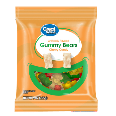 Great Value Gummy Bears Chewy Candy, 9 oz