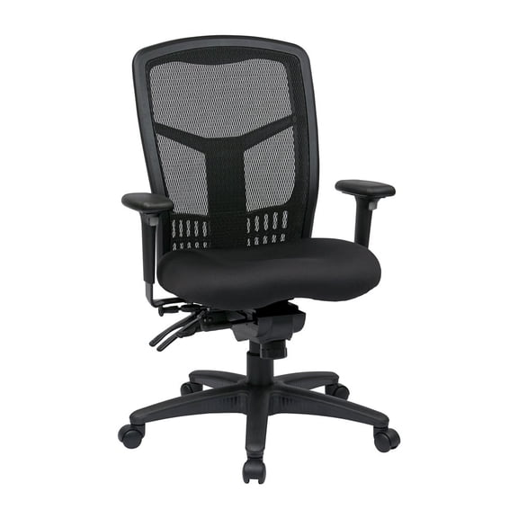 FurniFact Ergonomic Mesh Office Desk Chair – Black High-Back Chair for Comfort