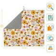 thumbnail image 3 of Honeii Boho Flowers for Dish Drying Mat for Kitchen Counter, Non-slip Rubber Backed, Hide Stain Kitchen Super Absorbent Draining Mat, Dish Rack Pad, 3 of 8