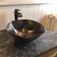 thumbnail image 6 of Novatto Andulusia TCV-005ANORB  Scalloped Edged Copper 6.5" H x 16" W x 16" L Round Top-Mount Sink 2 Piece, 6 of 6