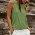 thumbnail image 2 of Xijirk Women's Crew Neck Sleeveless Tank Top Loose Fit Solid Casual Basic Tee Breathable Everyday Summer Vest,XL, 2 of 7