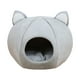 thumbnail image 4 of Lindo nido para gatos, casa para mascotas, cálida, suave y acogedora con cojín lavable extraíble, tienda para mascotas, cama tipo cueva, cama nido , gris M, 4 of 8