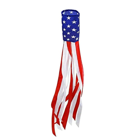 LanSuare Patriotic American US Windsock Stars Flag , USA Flag Style Decor, Red/White/Blue Stars and Stripes Flag, July 4th Party & Yard Decoration