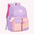 thumbnail image 5 of PENGXIANG EASTIN Student Children Bookbag Cute Hit Color Backpack Casual Packaging (Purple), 5 of 5
