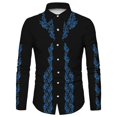 thumbnail image 1 of Camisa de moda con solapa para hombre, diseño geométrico a rayas de colores, camiseta popular, informal, suave y cómoda para fiestas al aire libre, 1 of 6