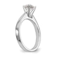 thumbnail image 6 of Solid 14k White Gold Peg Set Solitaire Engagement Ring with CZ Cubic Zirconia Size 9, 6 of 7