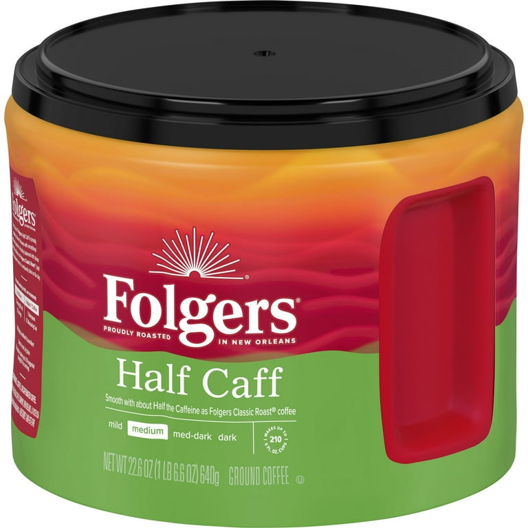 Coffee, Half Caff, 22.6 oz Canister Coffee, Half Caff, 22.6 oz Canister