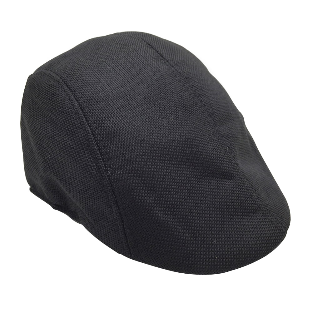 Mens Womens Flax Beret Cap Newsboy Flax 