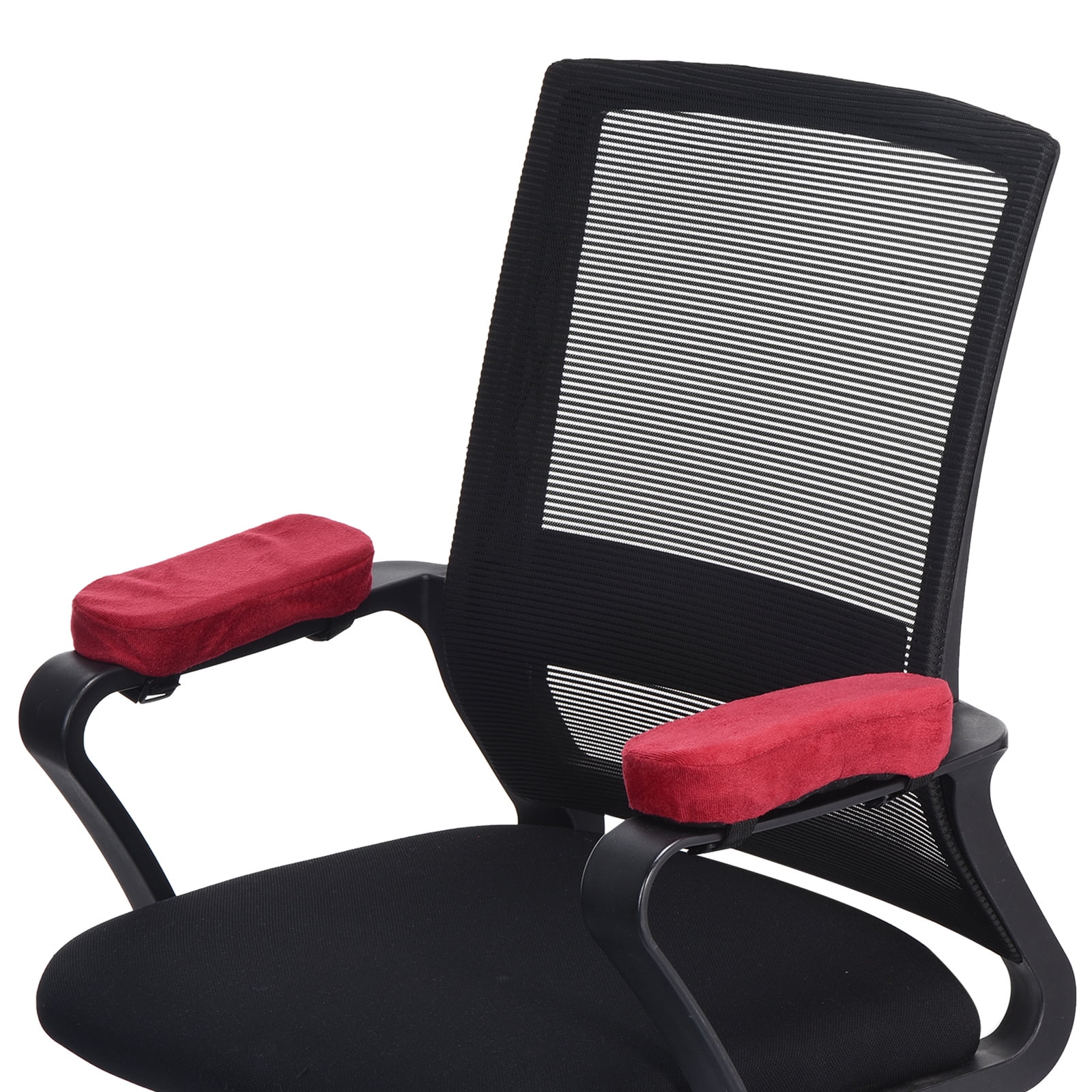 Unique Bargains Office Chair Arm Pads Armrest Memory Foam Cotton Removable Black