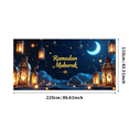 thumbnail image 3 of LUUFILx Ramadan Mubarak Lantern Banner Decorations Backdrop Lighted Display Islamic Festive Background Celebration Event Decor Atmosphere Spiritual, 3 of 9