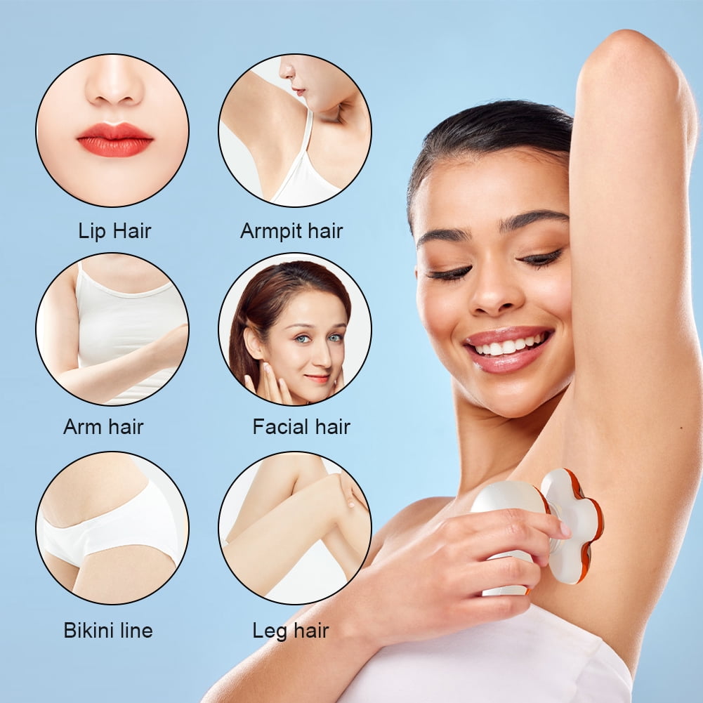 Five-Blade Head  Women's Gold Electric Hair Removal Device with Floating USB Rechargeable Portable Wet & Dry Razors