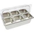 thumbnail image 3 of Ice Food Serving Display Tray 1.7L/3.59Qt Countertop Food Serving Display Stainless Steel Food Serving Tray with Clear Roll Top Cooling Food Dishes Display for Buffets, Restaurants, Hotels, 3 of 7