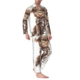 thumbnail image 2 of Fotbe C Pijama de Hombre con Estampado de Manga Larga, Conjunto de 2 Piezas, Ropa de Dormir Suave y Cómoda con Bolsillos-Medium, 2 of 7
