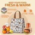 thumbnail image 5 of Pioneer Flower Floral Print Pattern Insulated Lunch Bag for Women & Adults,Large Portable Soft Cooler Lunch Bag,Thermal Food Storage Tote with Pearl Cotton,8.66L,8.75x5.75x9.5 Inch, 5 of 6