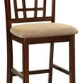 thumbnail image 5 of Transitional Style Kitchen Dining 5pc Set Counter height Round Table And 4 high Chairs Cushion Seats Solid wood Veneers, 5 of 8