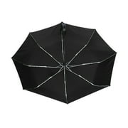 YAZAOO One-Touch Auto Open Close Rain Umbrella With Creative Blossoms and Butterflies on Burgundy Pattern
