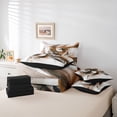 thumbnail image 6 of Homewish Brown Abstract 7-Piece Twin Bedding,Aesthetic Geometric Bedding Comforter Set,Black Reversible, 6 of 8